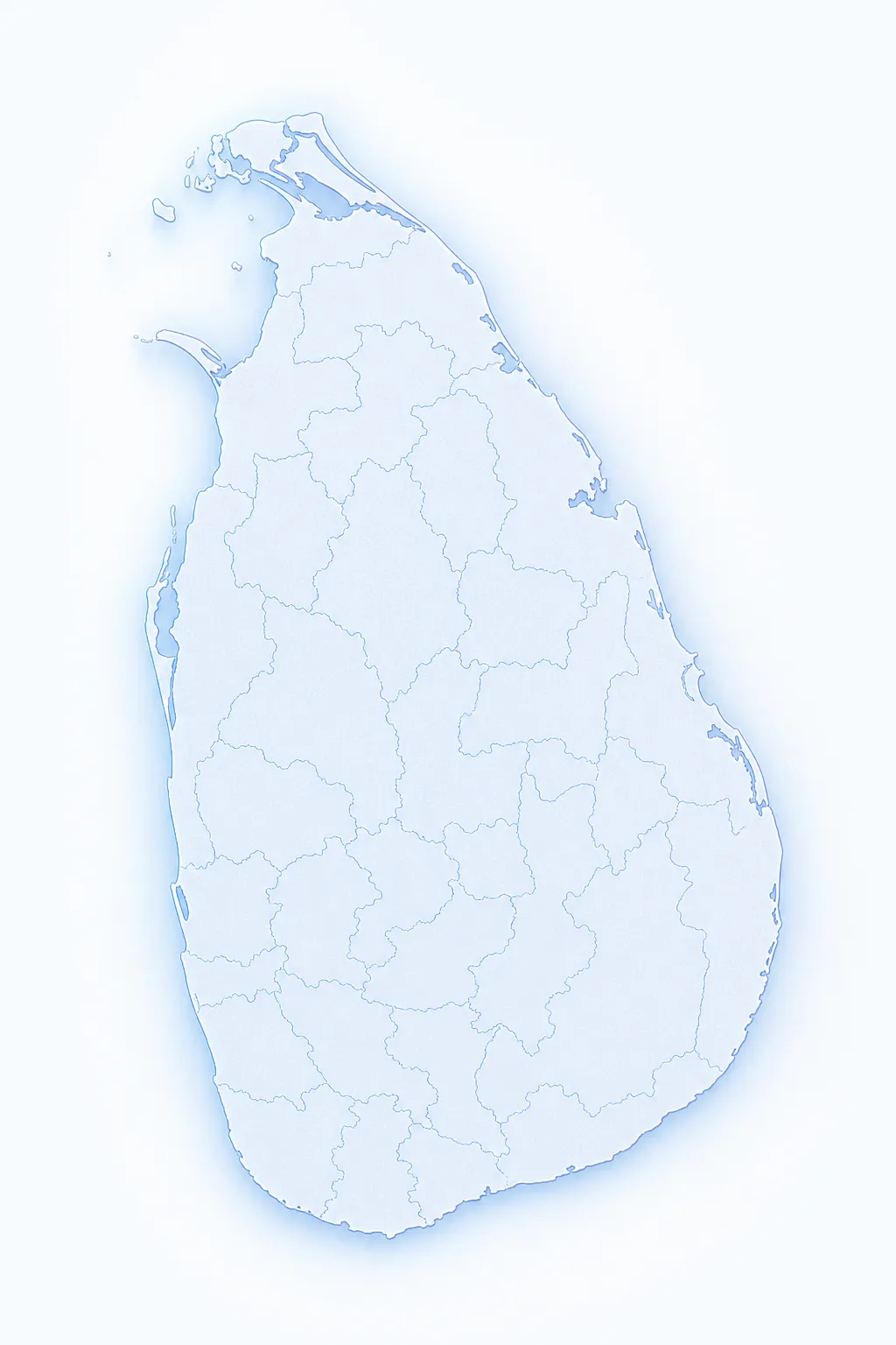 Map of Sri Lanka districts